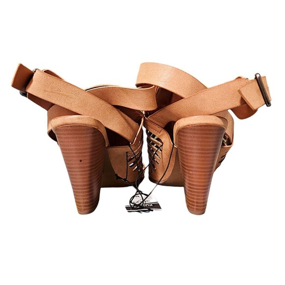 NWT Rue 21 Etc Women's Brown Open Toe with 4" Heels Shoes Size M 7/8 NEW - Picture 4 of 7